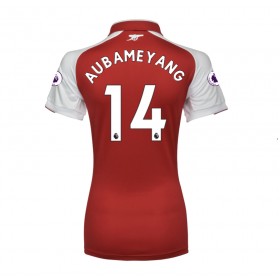 Koszulka Arsenal Aubameyang 14 Damska Domowe Koszulki Piłkarskie 2017-2018 Krótki Rękaw