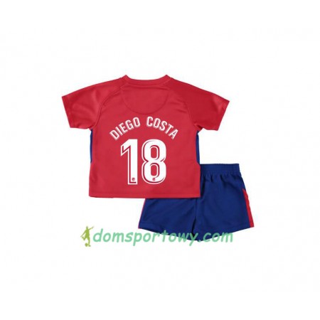 Koszulka Atlético Madryt Diego Costa 18 Dziecięcy Domowe Koszulki Piłkarskie 2017-2018 Krótki Rękaw