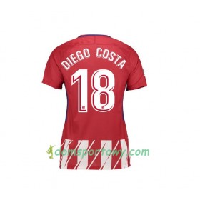 Koszulka Atlético Madryt Diego Costa 18 Damska Wyjazdowe Koszulki Piłkarskie 2017-2018 Krótki Rękaw
