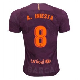 Koszulka FC Barcelona A. Iniesta 8 Trzeci Koszulki Piłkarskie 2017-2018 Krótki Rękaw