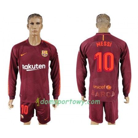Koszulka FC Barcelona Lionel Messi 10 Trzeci Koszulki Piłkarskie 2017-2018 Długi Rękaw