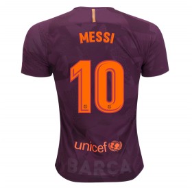 Koszulka FC Barcelona Lionel Messi 10 Trzeci Koszulki Piłkarskie 2017-2018 Krótki Rękaw