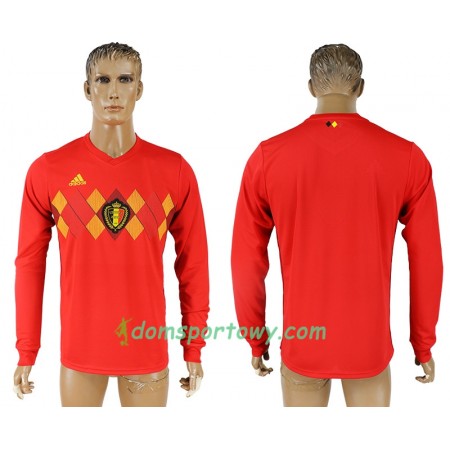 Koszulka Belgia Domowe Koszulki Piłkarskie Mistrzostwa Świata 2018 Długi Rękaw