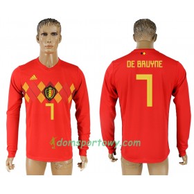 Koszulka Belgia Kevin De Bruyne 7 Domowe Koszulki Piłkarskie Mistrzostwa Świata 2018 Długi Rękaw