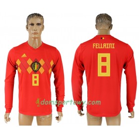 Koszulka Belgia Marouane Fellaini 8 Domowe Koszulki Piłkarskie Mistrzostwa Świata 2018 Długi Rękaw