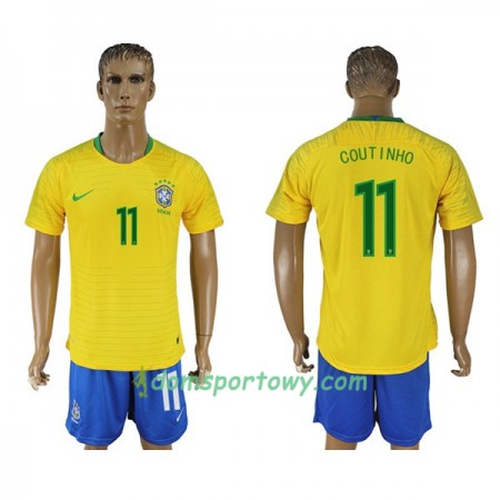 Koszulka Brazylia Philippe Coutinho 11 Domowe Koszulki Piłkarskie Mistrzostwa Świata 2018