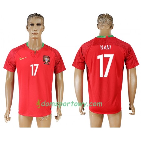 Koszulka Portugalia Nani 17 Domowe Koszulki Piłkarskie Mistrzostwa Świata 2018