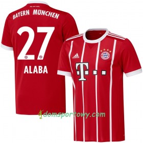 Koszulka Bayern Monachium Alaba 27 Domowe Koszulki Piłkarskie 2017-2018 Krótki Rękaw