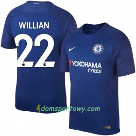 Koszulka Chelsea Willian Domowe Koszulki Piłkarskie 2017-2018 Krótki Rękaw