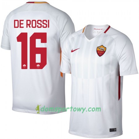 Koszulka AS Roma De Rossi 16 Wyjazdowe Koszulki Piłkarskie 2017-2018 Krótki Rękaw