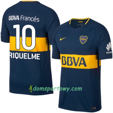 Koszulka Boca Juniors Riquelme Domowe Koszulki Piłkarskie 2017-2018 Krótki Rękaw