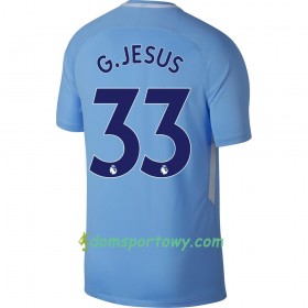 Koszulka Manchester City G. Jesus Domowe Koszulki Piłkarskie 2017-2018 Krótki Rękaw
