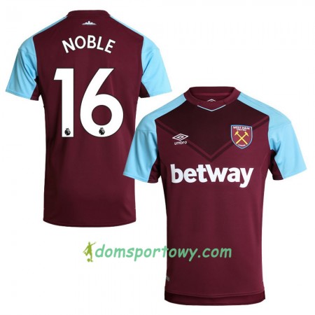 Koszulka West Ham United Noble 16 Domowe Koszulki Piłkarskie 2017-2018 Krótki Rękaw