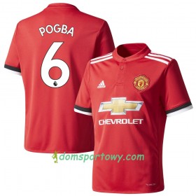 Koszulka Manchester United Pogba 6 Domowe Koszulki Piłkarskie 2017-2018 Krótki Rękaw