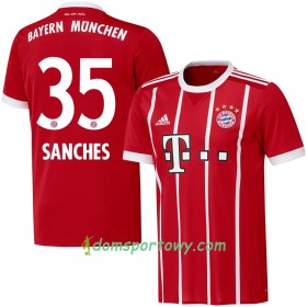 Koszulka Bayern Monachium Sanches 35 Domowe Koszulki Piłkarskie 2017-2018 Krótki Rękaw