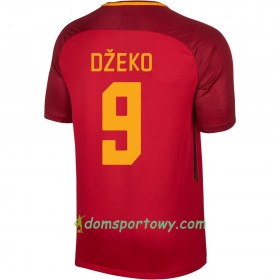 Koszulka AS Roma Dzeko 9 Domowe Koszulki Piłkarskie 2017-2018 Krótki Rękaw