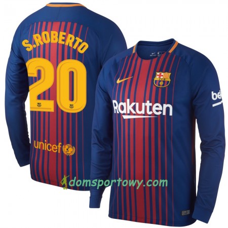 Koszulka FC Barcelona S. Roberto Domowe Koszulki Piłkarskie 2017-2018 Długi Rękaw