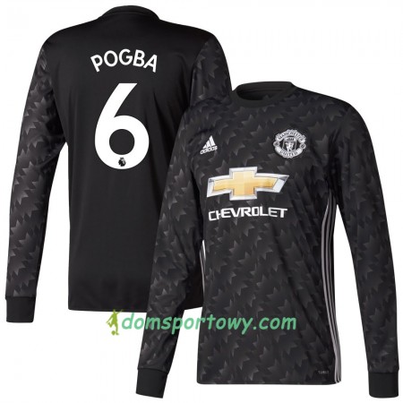 Koszulka Manchester United Pogba 6 Wyjazdowe Koszulki Piłkarskie 2017-2018 Długi Rękaw