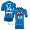 Koszulka SSC Napoli Mertens 14 Domowe Koszulki Piłkarskie 2017-2018 Krótki Rękaw