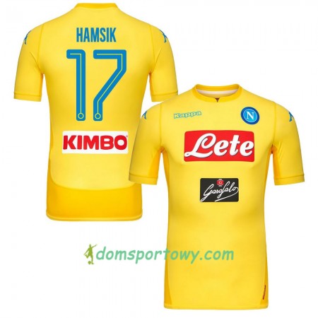 Koszulka SSC Napoli Hamsik 17 Wyjazdowe Koszulki Piłkarskie 2017-2018 Krótki Rękaw