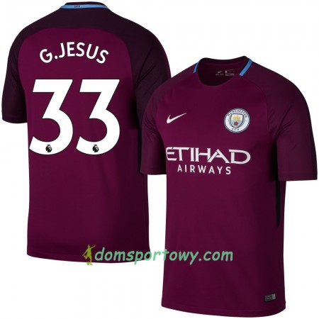Koszulka Manchester City G. Jesus Wyjazdowe Koszulki Piłkarskie 2017-2018 Krótki Rękaw