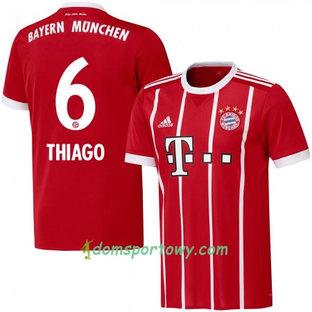 Koszulka Bayern Monachium Thiago 6 Domowe Koszulki Piłkarskie 2017-2018 Krótki Rękaw