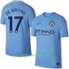Koszulka Manchester City De Bryune Domowe Koszulki Piłkarskie 2017-2018 Krótki Rękaw