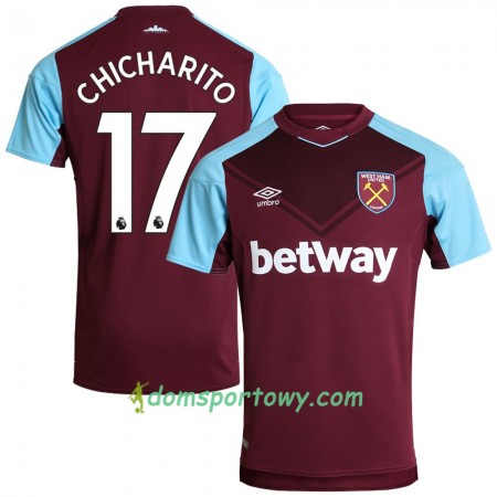 Koszulka West Ham United Chicharito 17 Domowe Koszulki Piłkarskie 2017-2018 Krótki Rękaw