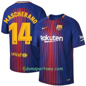 Koszulka FC Barcelona Mascherano 14 Domowe Koszulki Piłkarskie 2017-2018 Krótki Rękaw