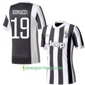 Koszulka Juventus Bonucci 19 Domowe Koszulki Piłkarskie 2017-2018 Krótki Rękaw
