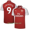 Koszulka Arsenal Lacazette Domowe Koszulki Piłkarskie 2017-2018 Krótki Rękaw