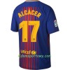 Koszulka FC Barcelona Alcácer 17 Domowe Koszulki Piłkarskie 2017-2018 Krótki Rękaw