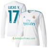 Koszulka Real Madryt Lucas V. Domowe Koszulki Piłkarskie 2017-2018 Długi Rękaw