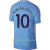 Koszulka Manchester City Kun Agüero Domowe Koszulki Piłkarskie 2017-2018 Krótki Rękaw