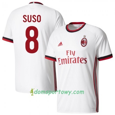 Koszulka AC Milan Suso 8 Wyjazdowe Koszulki Piłkarskie 2017-2018 Krótki Rękaw