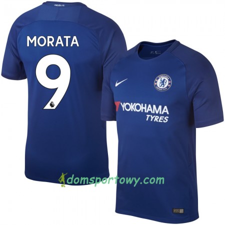 Koszulka Chelsea Morata Domowe Koszulki Piłkarskie 2017-2018 Krótki Rękaw