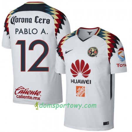 Koszulka Club América Pablo A. Wyjazdowe Koszulki Piłkarskie 2017-2018 Krótki Rękaw