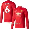 Koszulka Manchester United Pogba 6 Domowe Koszulki Piłkarskie 2017-2018 Długi Rękaw
