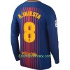 Koszulka FC Barcelona A. Iniesta Domowe Koszulki Piłkarskie 2017-2018 Długi Rękaw