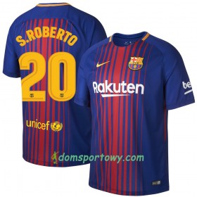 Koszulka FC Barcelona S. Roberto 20 Domowe Koszulki Piłkarskie 2017-2018 Krótki Rękaw