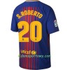 Koszulka FC Barcelona S. Roberto 20 Domowe Koszulki Piłkarskie 2017-2018 Krótki Rękaw