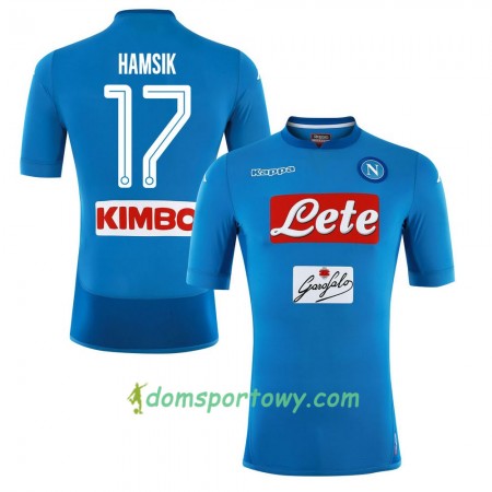 Koszulka SSC Napoli Hamsik 17 Domowe Koszulki Piłkarskie 2017-2018 Krótki Rękaw