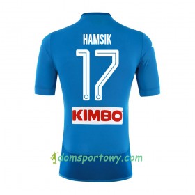 Koszulka SSC Napoli Hamsik 17 Domowe Koszulki Piłkarskie 2017-2018 Krótki Rękaw