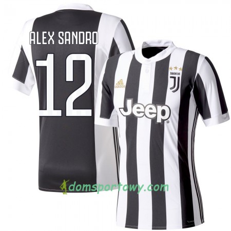 Koszulka Juventus Alex Sandro 12 Domowe Koszulki Piłkarskie 2017-2018 Krótki Rękaw