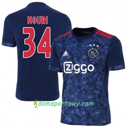 Koszulka Ajax Amsterdam Nouri 34 Wyjazdowe Koszulki Piłkarskie 2017-2018 Krótki Rękaw