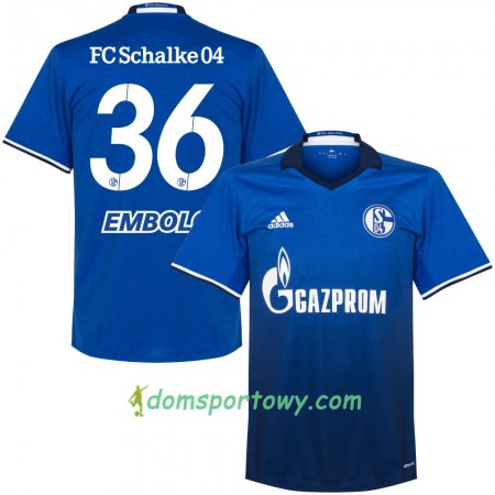 Koszulka FC Schalke 04 Embolo 36 Domowe Koszulki Piłkarskie 2017-2018 Krótki Rękaw