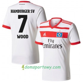 Koszulka Hamburger SV Wood 7 Domowe Koszulki Piłkarskie 2017-2018 Krótki Rękaw