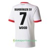 Koszulka Hamburger SV Wood 7 Domowe Koszulki Piłkarskie 2017-2018 Krótki Rękaw