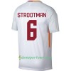 Koszulka AS Roma Strootman 6 Wyjazdowe Koszulki Piłkarskie 2017-2018 Krótki Rękaw