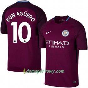Koszulka Manchester City Kun Agüero Wyjazdowe Koszulki Piłkarskie 2017-2018 Krótki Rękaw